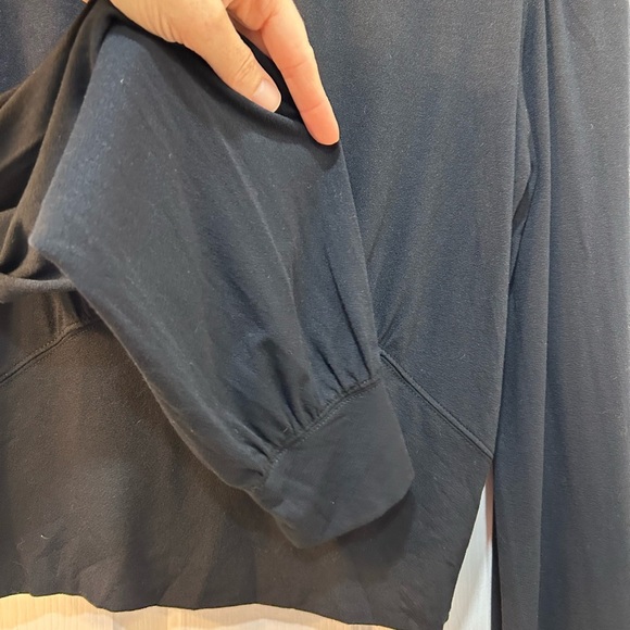 Free People First Love Cropped Long Sleeve Top Sz M Cinched Waist Chest Cutout - Picture 6 of 12